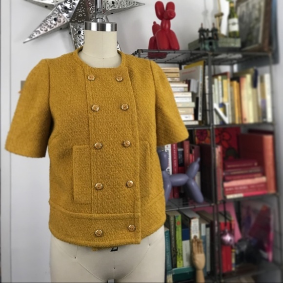 SALE Idra Lasata Military Boucle Tweed Blazer - Picture 2 of 8